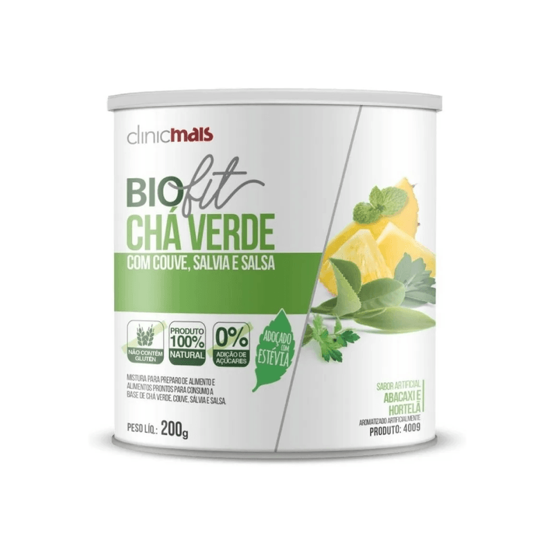 BIOFIT-CHA-VERDE-CLINICMAIS-ABACAXI-C-HORTELA-200GR BIOFIT-CHA-VERDE-CLINICMAIS-ABACAXI-C-HORTELA-200GR