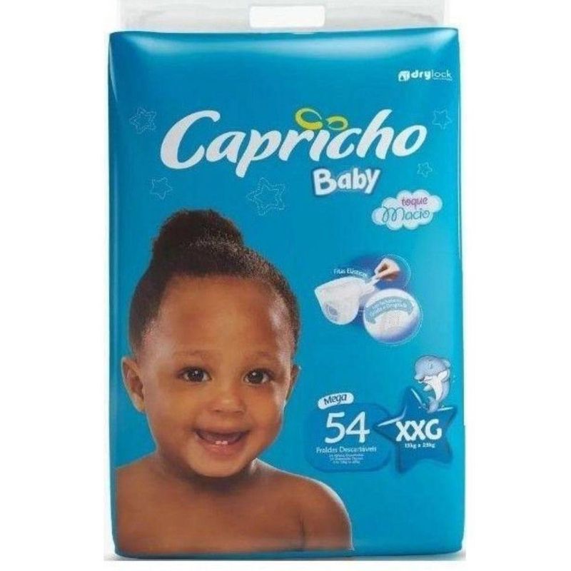 FRALDA-CAPRICHO-BABY-XXG-C-54-UN-SUPER-JUMBO FRALDA-CAPRICHO-BABY-XXG-C-54-UN-SUPER-JUMBO