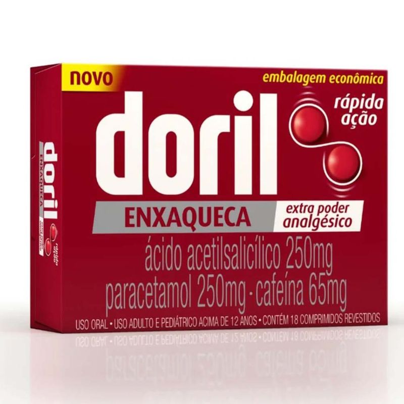 DORIL ENXAQUECA 18 COMPRIMIDOS - alexfarma