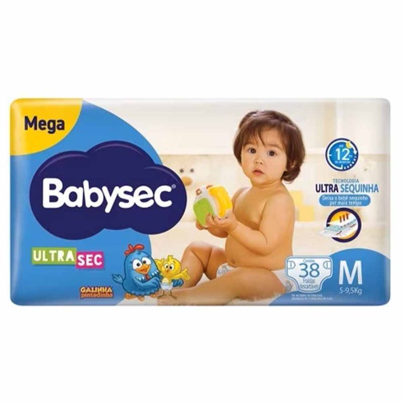 FRALDA-BABYSEC-MEGA-TM-M-38-TIRAS FRALDA-BABYSEC-MEGA-TM-M-38-TIRAS