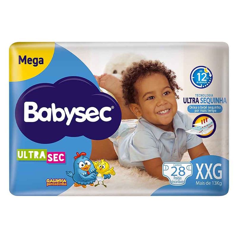 FRALDA-BABYSEC-MEGA-TM-XXG-28-TIRAS FRALDA-BABYSEC-MEGA-TM-XXG-28-TIRAS