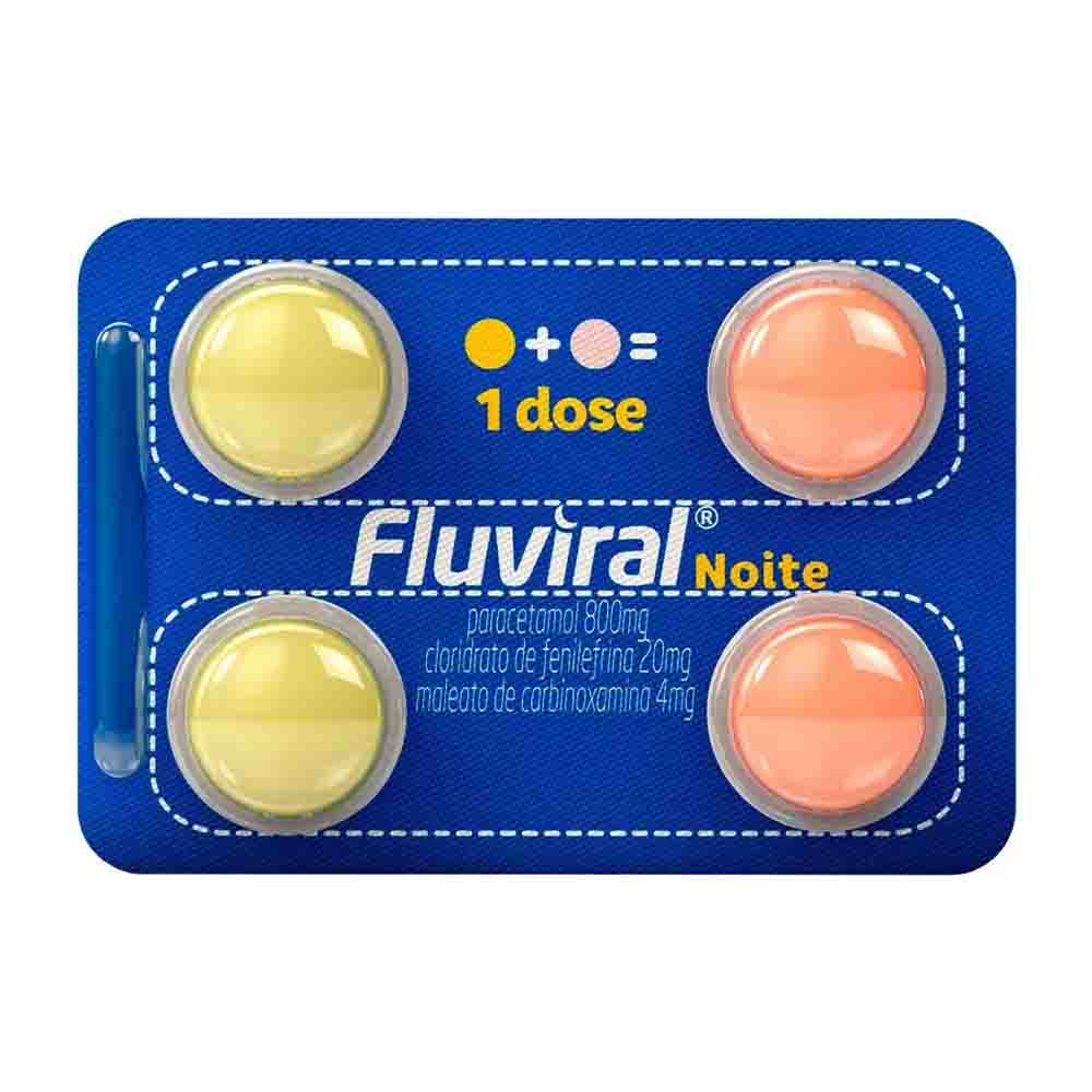 Fluviral Noite Com 4 Comprimidos Hypera