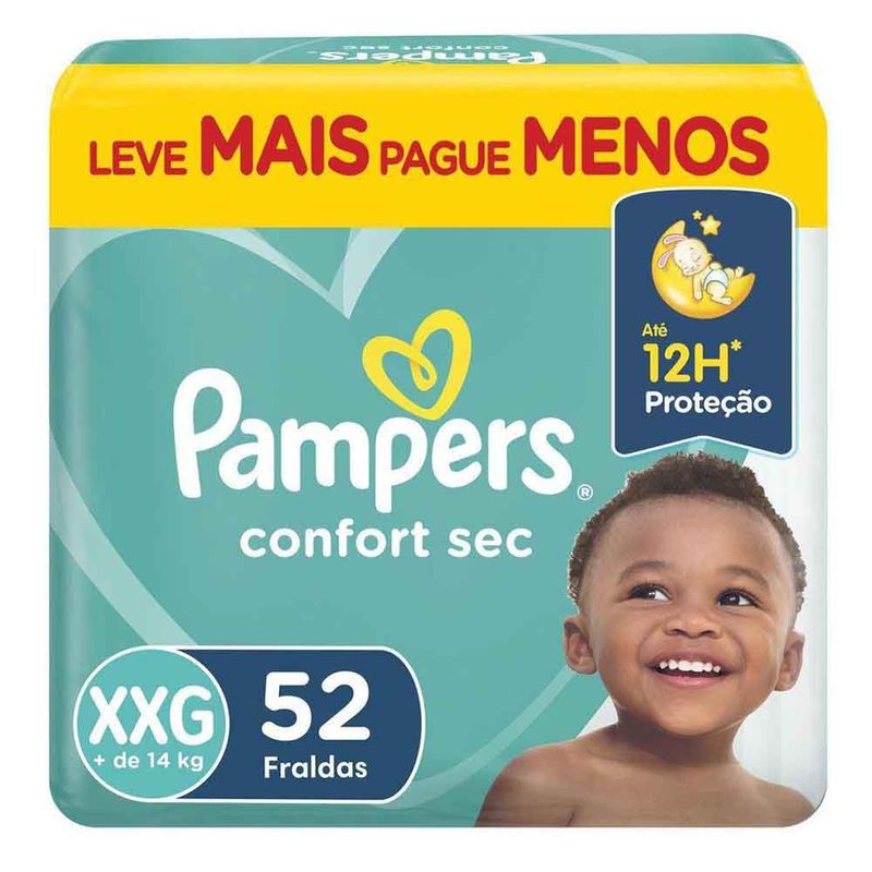 FRALDA-PAMPERS-CONFORTSEC-52UND-XXG-MEGA-7500435205238 FRALDA-PAMPERS-CONFORTSEC-52UND-XXG-MEGA-7500435205238