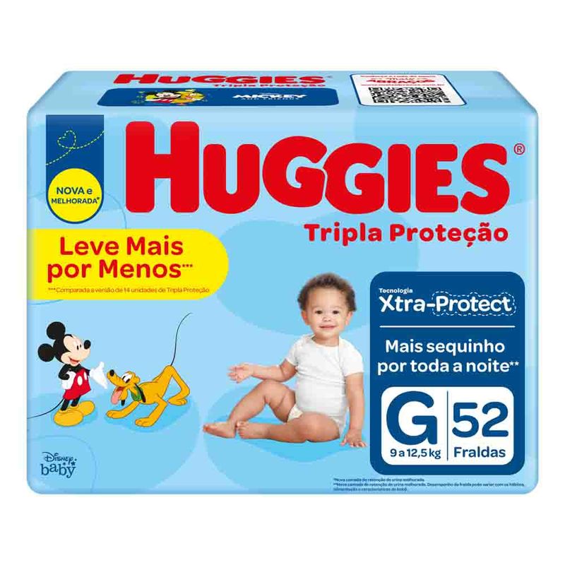 FRALDA-HUGGIES-G-52-UNID-TRIPLA-PROTECAO-LV-POR-7896007553150 FRALDA-HUGGIES-G-52-UNID-TRIPLA-PROTECAO-LV-POR-7896007553150
