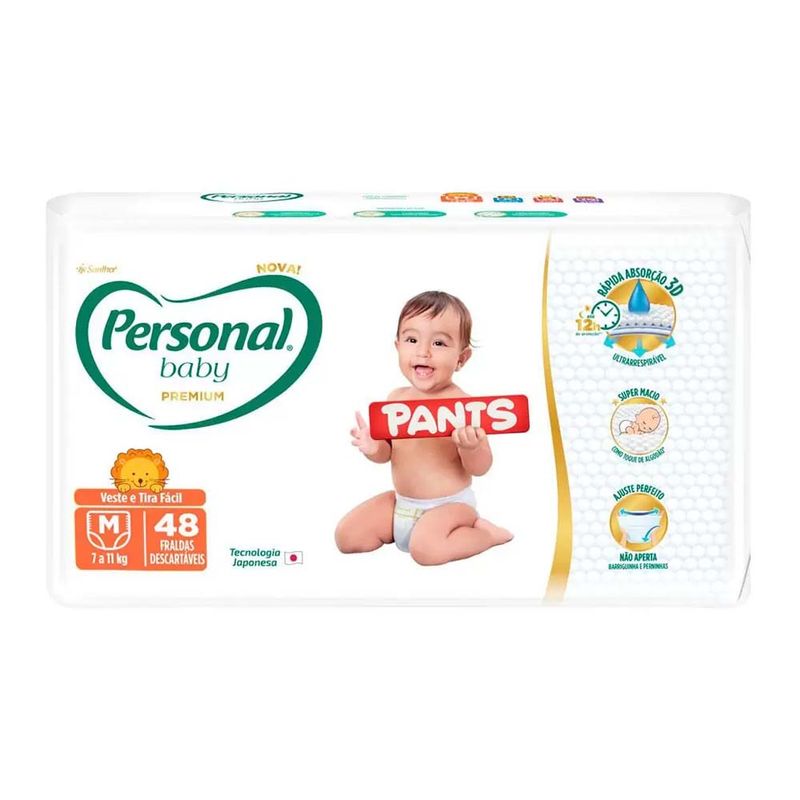 FRALDA-PERSONAL-BABY-PREMIUM-PANTS-MEGA-M-48UNID-7896110011363