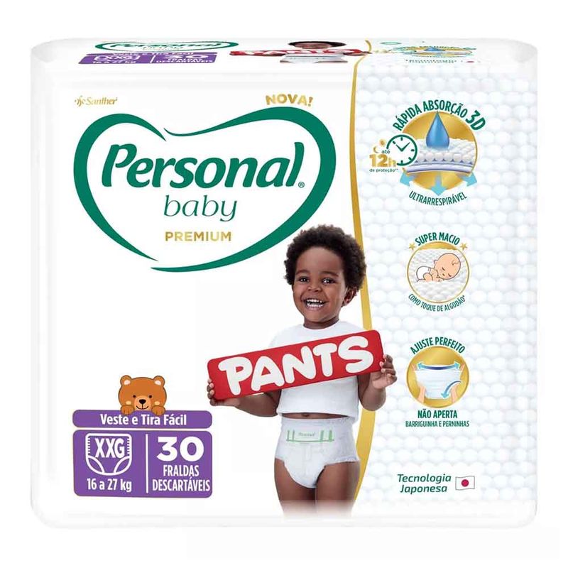 FRALDA-PERSONAL-BABY-PREMIUM-PANTS-MEGA-XXG-30UNID-7896110011516 FRALDA-PERSONAL-BABY-PREMIUM-PANTS-MEGA-XXG-30UNID-7896110011516
