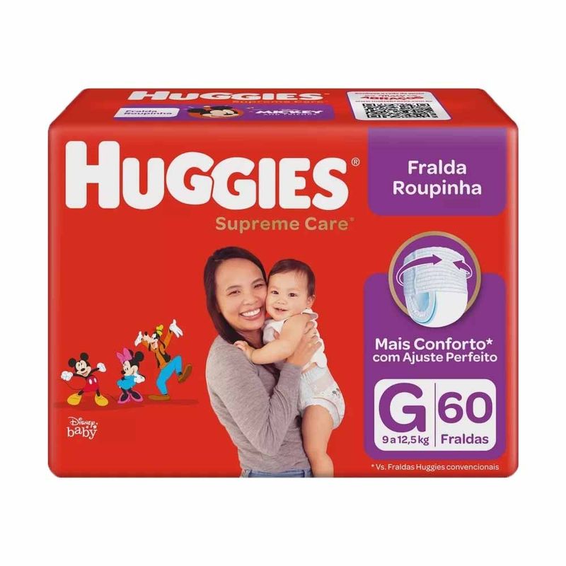 FRALDA-HUGGIES-ROUPINHA-SUPREME-CARE-G60-UNID-7896007549719