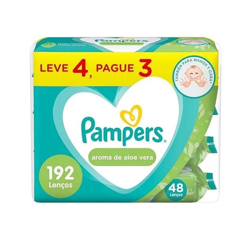 LENCOS-UMED-PAMPERS-ALOE-VERA-LV4-PG3-4X48-192-7500435145251