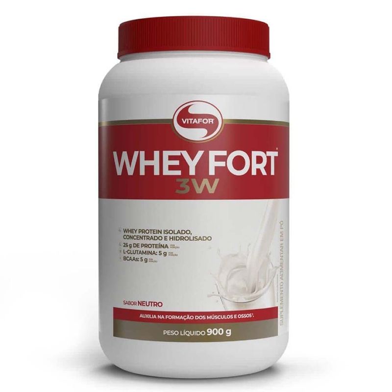 WHEY-FORT-3W-NEUTRO-900G-VITAFOR-7898665434192