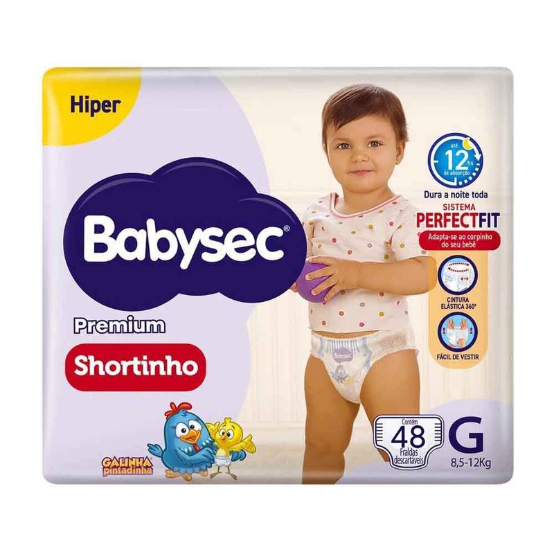 SHORTINHO-BABYSEC-HIPER-TM-G-48-UNID