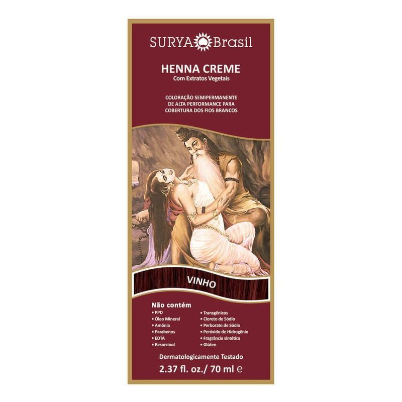 TINT HENNA VINHO TINT HENNA SURYA CR.70ML VINHO