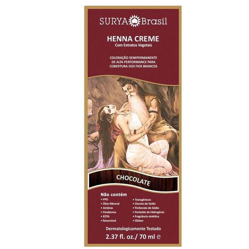 TINT HENNA CHOCOLATE 70ML TINT HENNA SURYA COR CHOCOLATE 70ML