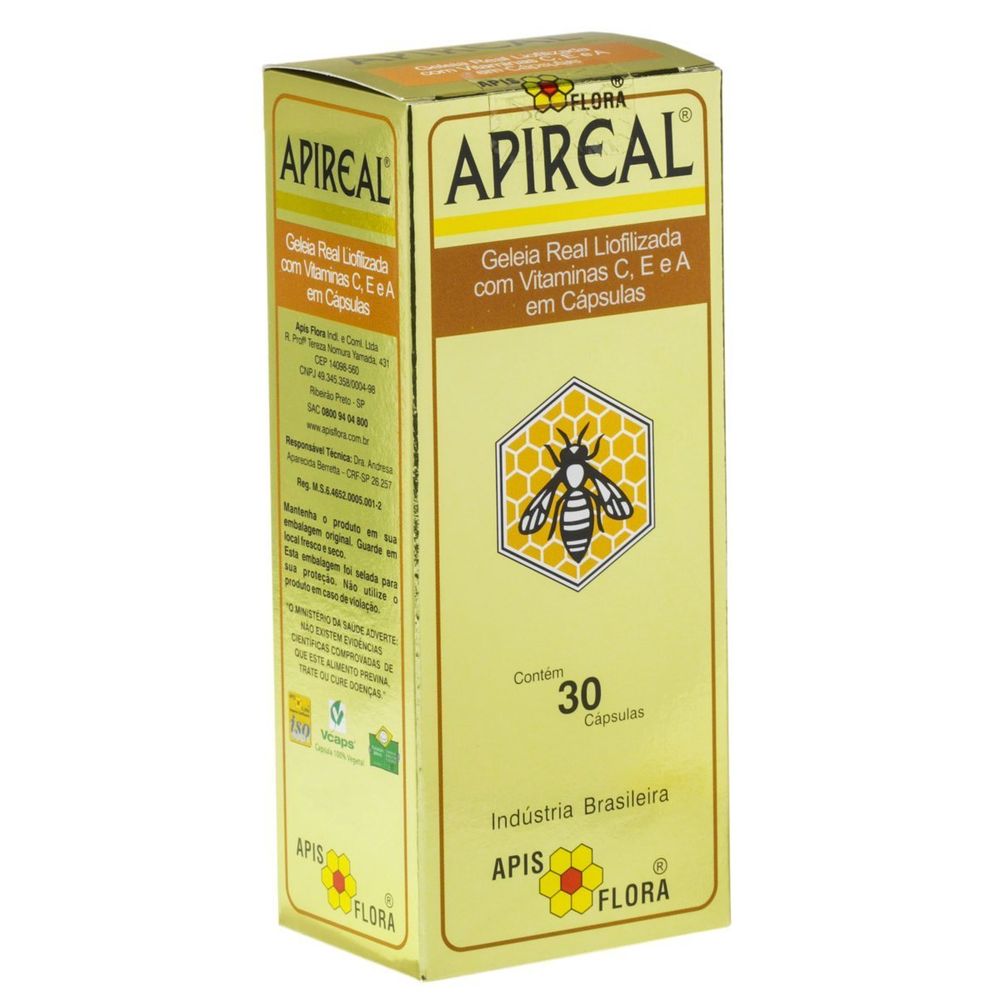 APIREAL GELEIA REAL 30CPS APIS FLORA - alexfarma