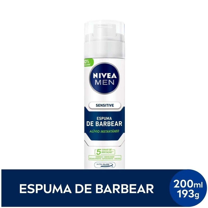 ESPUMA BARBEAR NIVEA SENSITIVE FOR MEN 193G