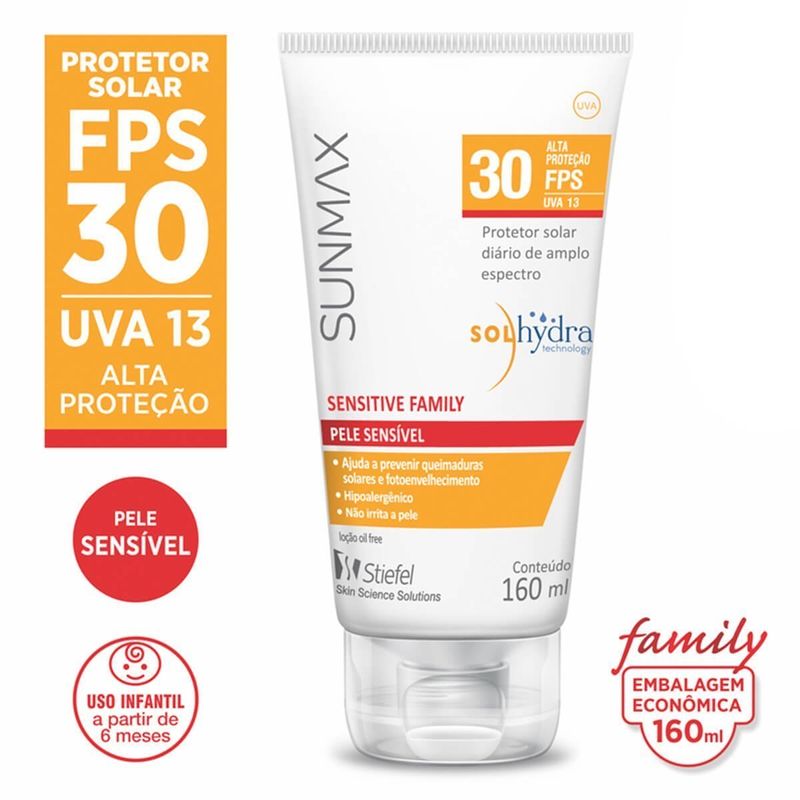 SUNMAX SENSITIVE FAMILY FPS30 160G