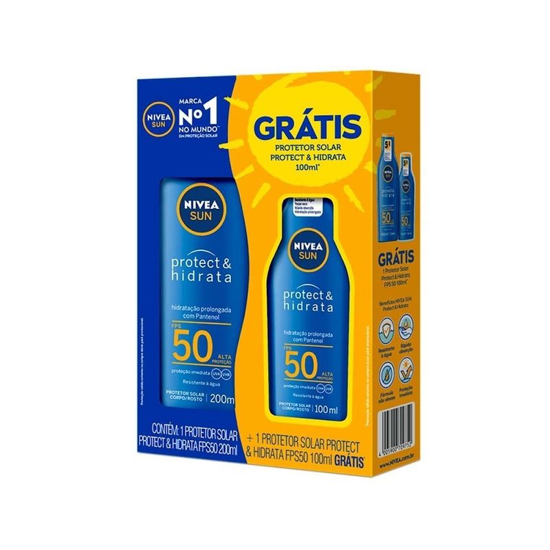 KIT-PROT-SOLAR-NIVEA-SUN-FPS50-200ML-GRATIS-FPS-50-100ML