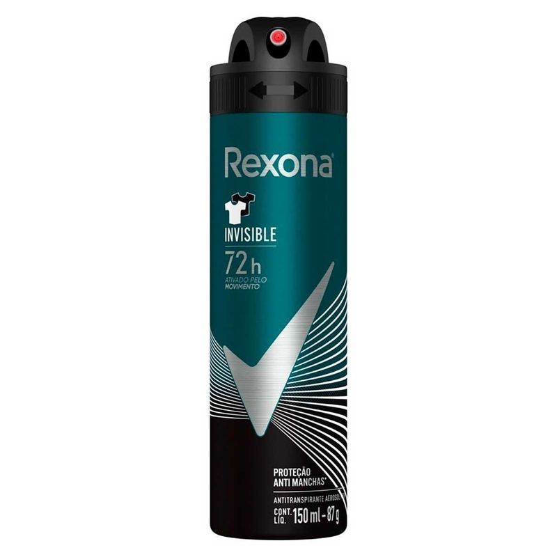 DES AERO REXONA MASC INVISIBLE 150ML DES AERO REXONA MASC INVISIBLE 150ML