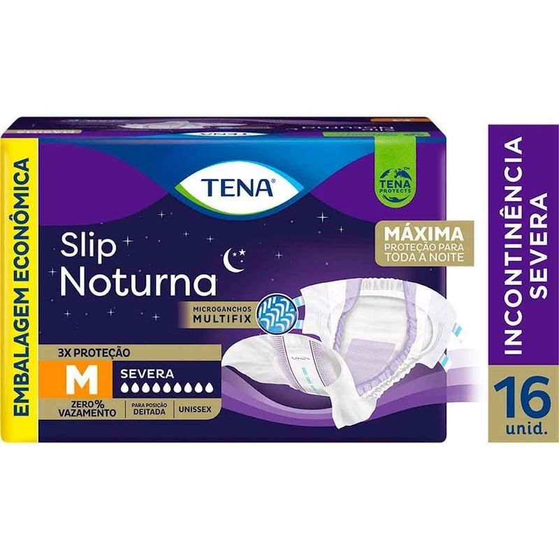 FRALDA-TENA-SLIP-NOTURNA-UNISSEX-M-16UNID