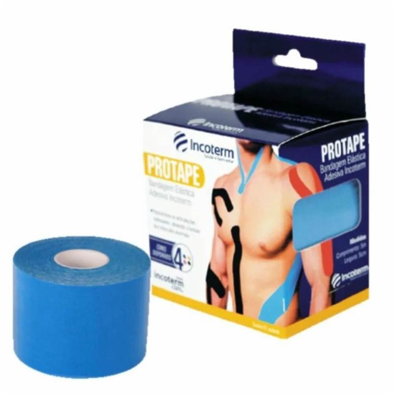 BANDAGEM-ELASTICA-PROTAPE-AZUL-INCOTERM-
