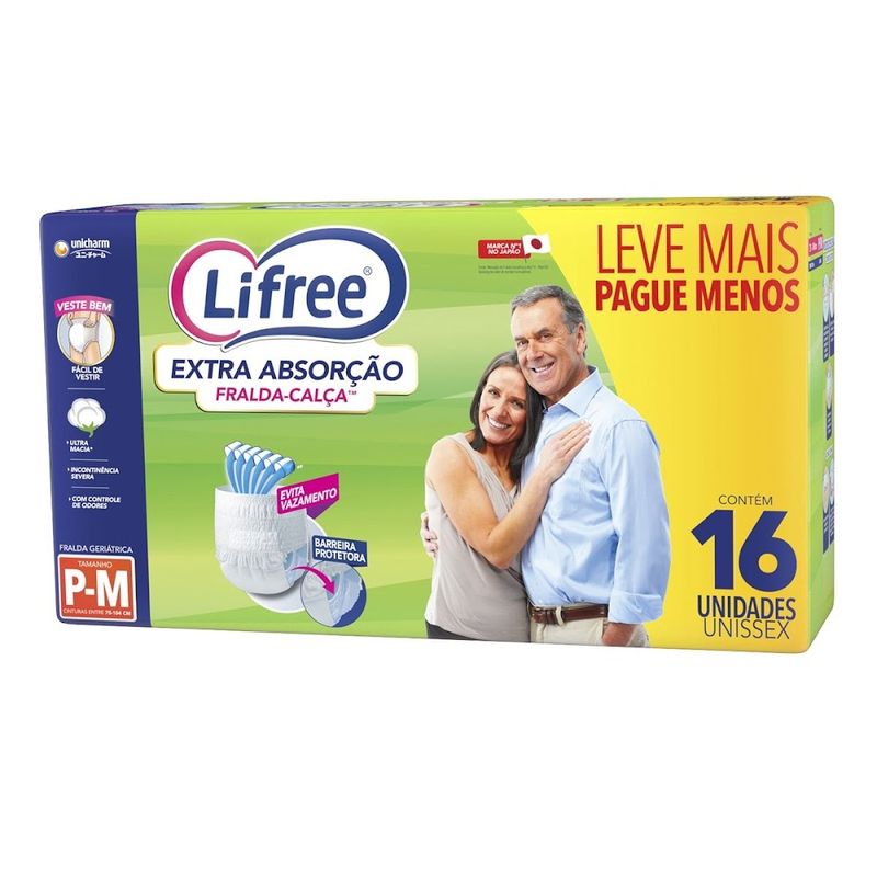 FRALDA-GERIATRICA-LIFREE-PM-16UNID