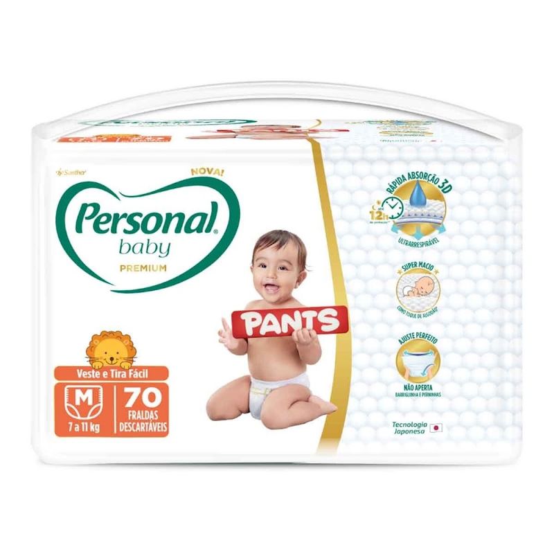FRALDA-PERSONAL-BABY-PREMIUM-PANTS-HIPER-M-70UN