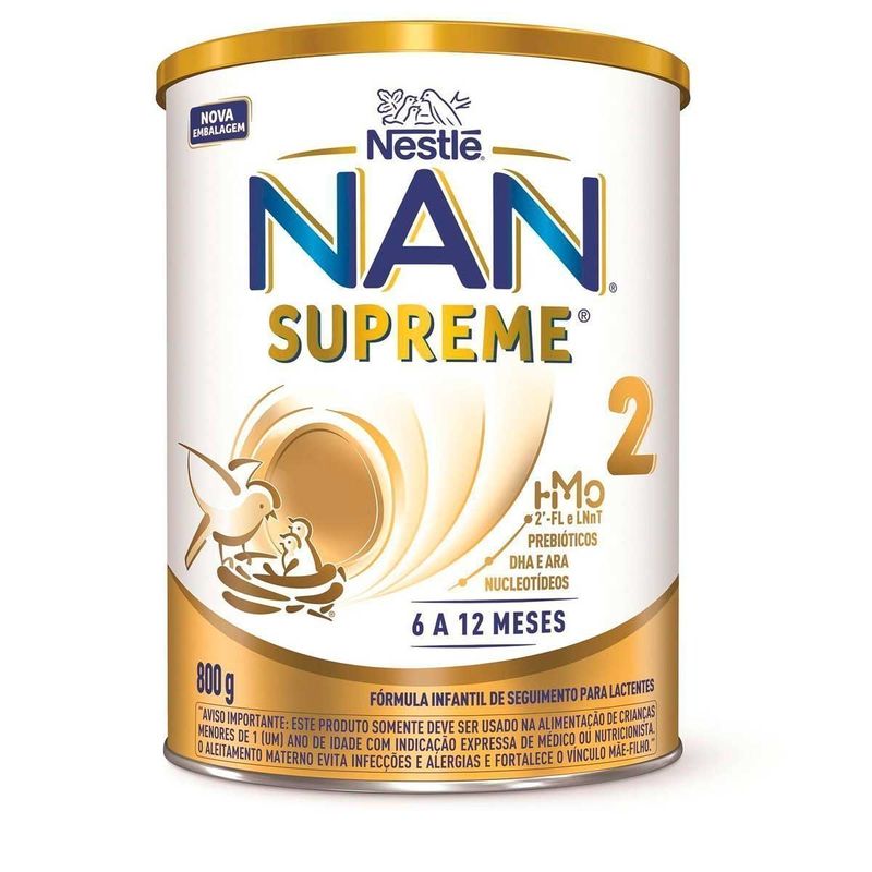 NAN SUPREME 800G 6A12 MESES NESTLE LEITE NAN SUPREME 2 800G NAN SUPREME 800G 6A12 MESES NESTLE LEITE NAN SUPREME 2 800G