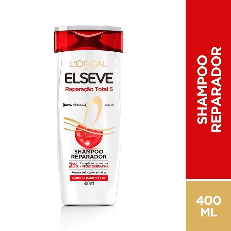 SH ELSEVE REPARACAO TOTAL+ 5 REPARADOR 400ML