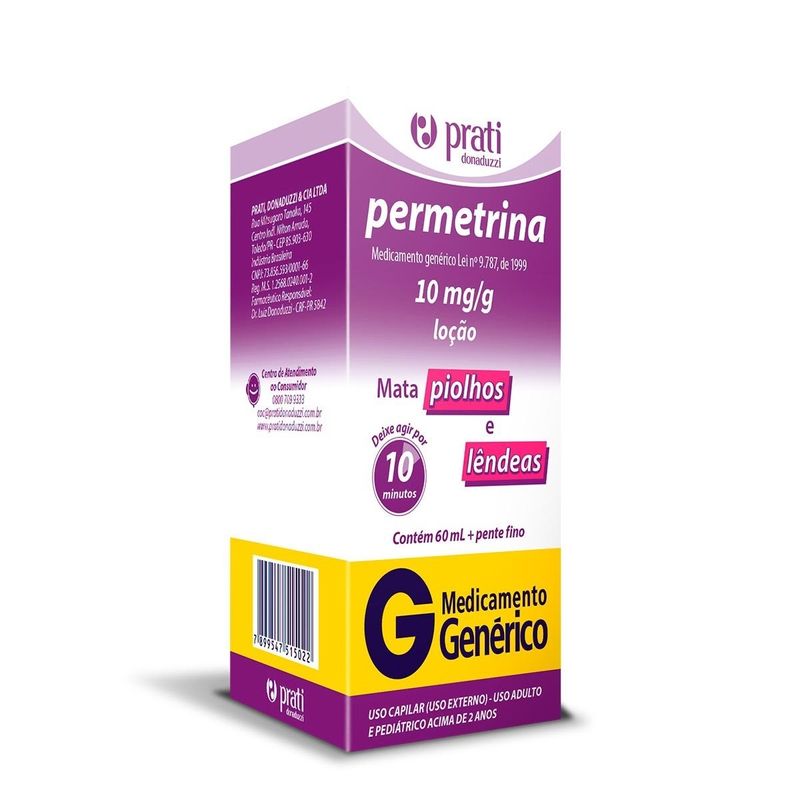 PERMETRINA 10MG LOC 60ML PRATI