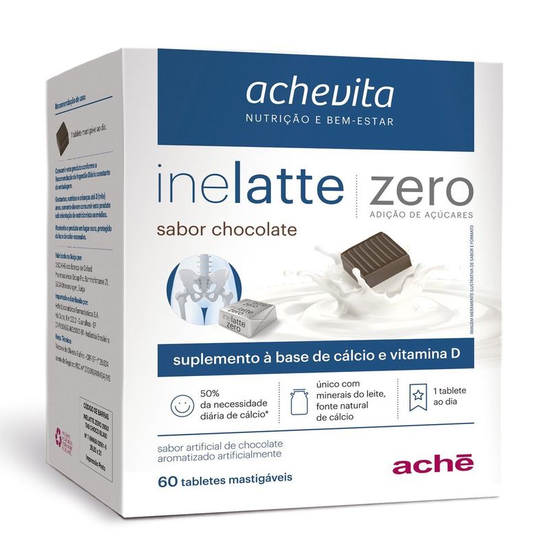 INELATTE ZERO CHOCOLATE C/60 TABLETE INELATTE ZERO CHOCOLATE C/60 TABLETE