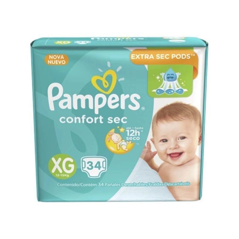 FRALDA PAMPERS CONFORTSEC XG 34UN FRALDA PAMPERS CONFORT SEC XG C/34