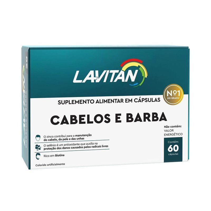 LAVITAN MEN CABELO E BARBA C/60 CAPS LAVITAN MEN CABELO E BARBA 60 CPS