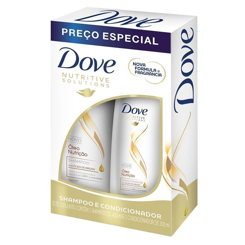 KIT DOVE OLEO NUTRICAO SH 400ML E COND 200ML KIT DOVE OLEO NUTRIÇAO SH400ML + COND 200ML