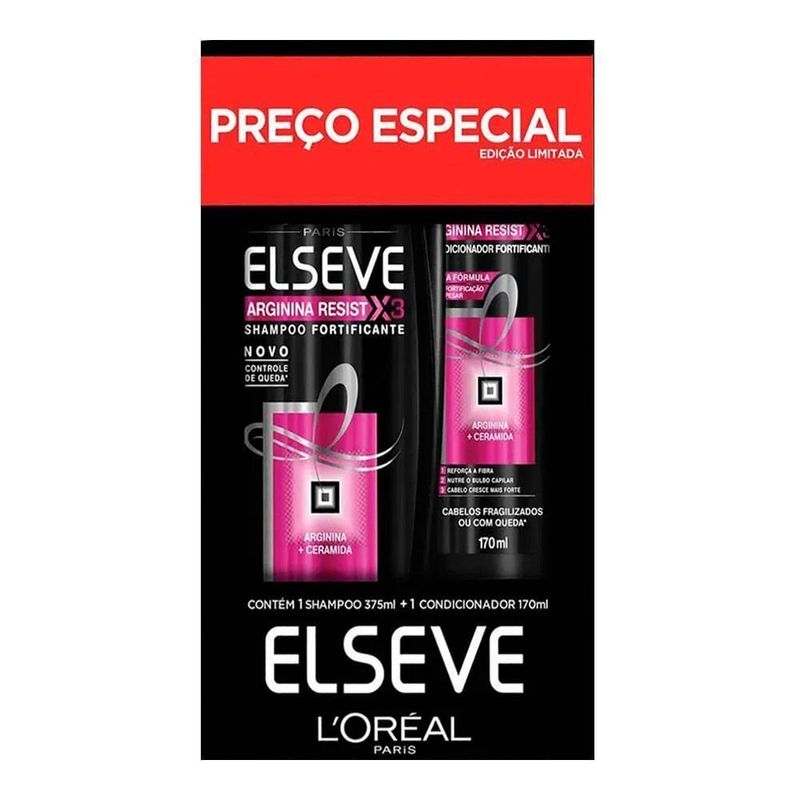 KIT ELSEVE SH 375ML+COND 170ML ARGININA RESIST X3