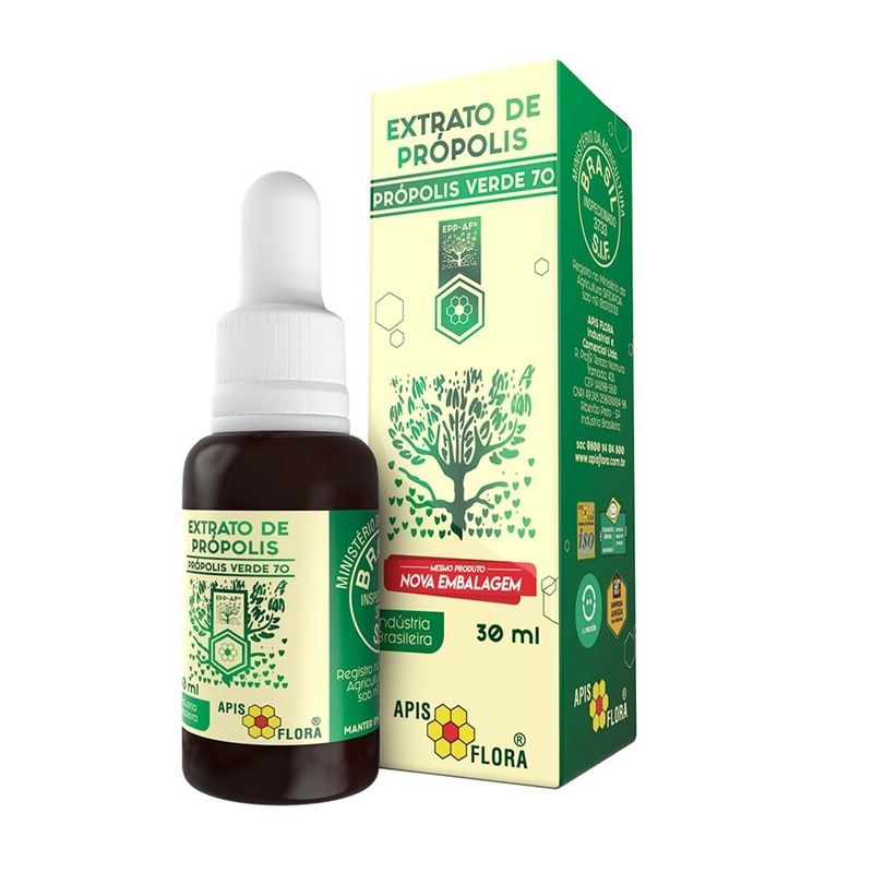 EXTRATO PROPOLIS VERDE 70 CONCENTRADO 30ML APIS FLORA EXTRATO PROPOLIS VERDE 70 CONCENTRADO 30ML APIS FLORA