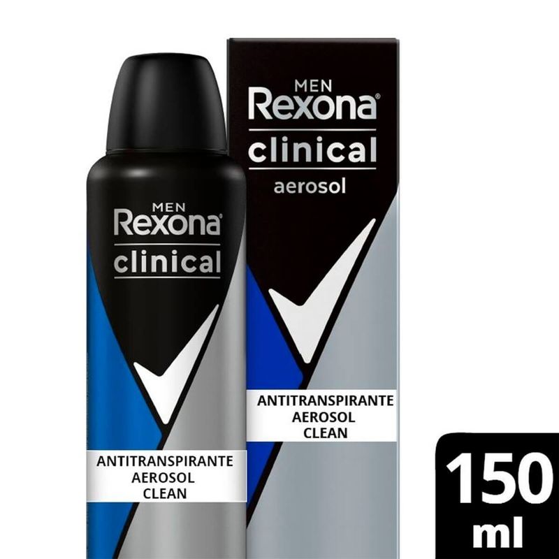 DES AERO REXONA CLINICAL CLEAN MEN 150 ML DES AERO REXONA CLINICAL CLEAN MEN 150 ML