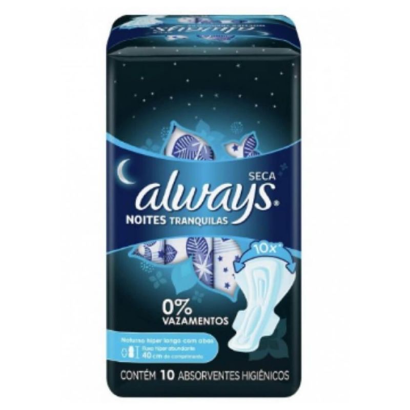 ABS ALWAYS NOTUR 40CM SUAVE-SECA C/ 10 UNID ABS ALWAYS NOTUR 40CM SUAVE-SECA C/ 10 UNID