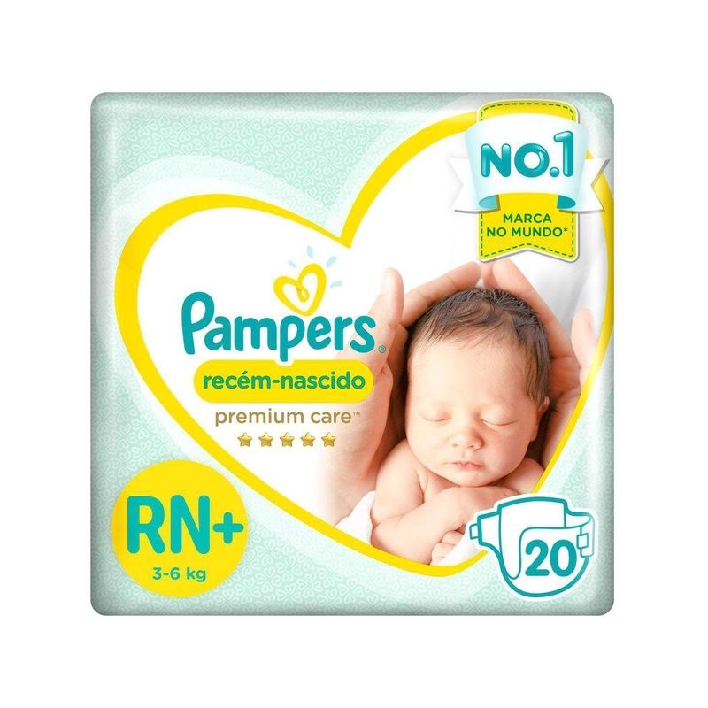 FRALDA PAMPERS RN+ ATE 6KG C/20 FRALDA PAMPERS RN+ ATE 6KG C/20