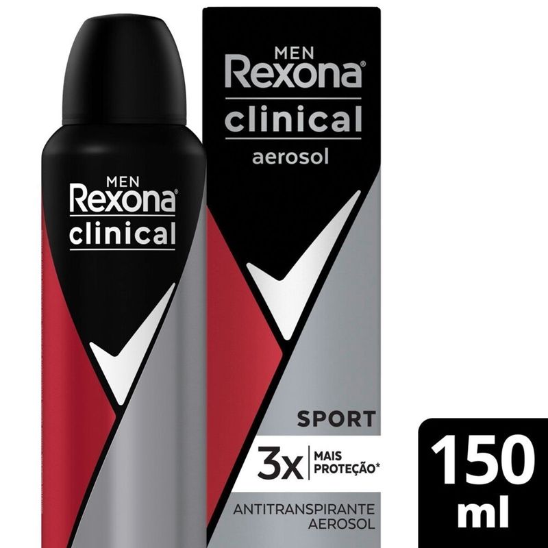 DES AERO REXONA CLINICAL SPORT 150 ML DES AERO REXONA CLINICAL SPORT 150 ML