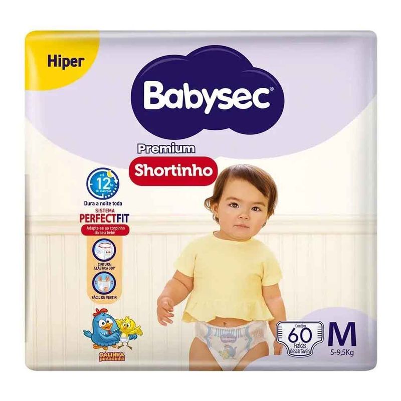 SHORTINHO-BABYSEC-HIPER-TM-M-64-UNID