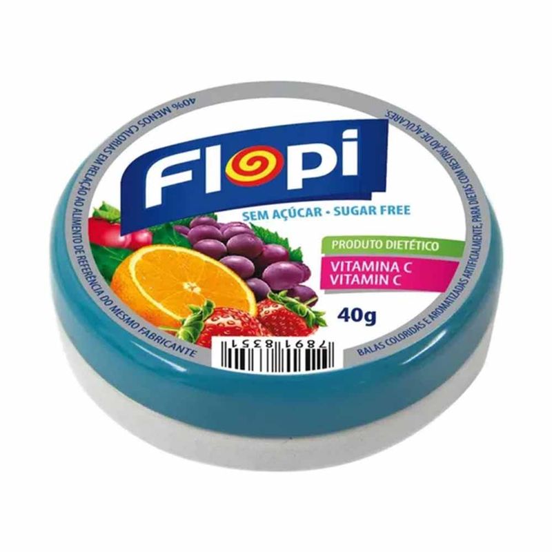 BALA FLOPI FRUTA MIX 40G