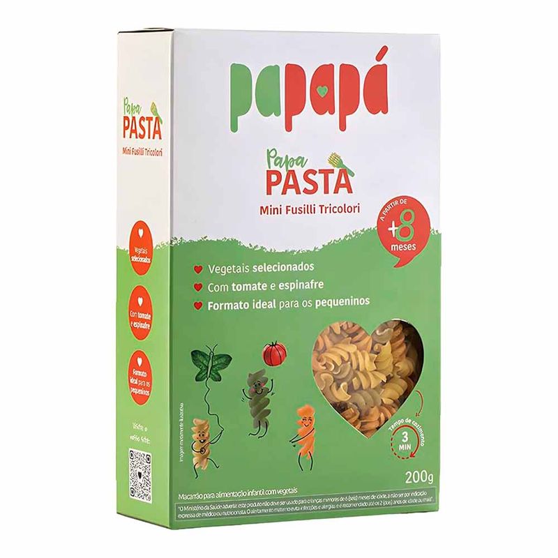 PAPAPA PASTA MINI FUSILLI TRICOLORI 200G - alexfarma